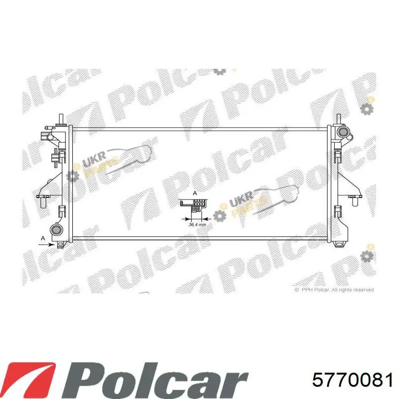 Радіатор 5770081 Polcar