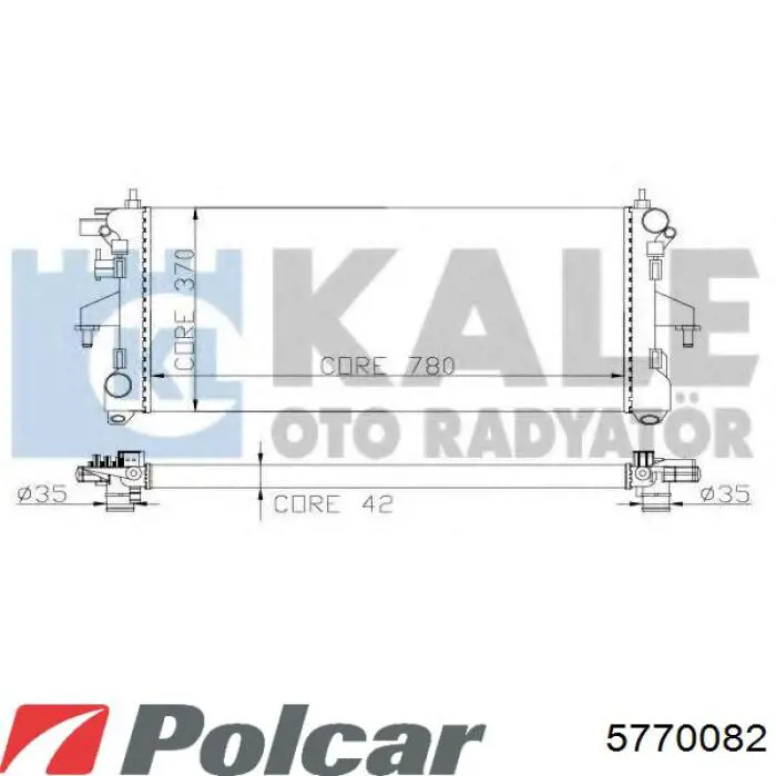Радіатор 577008A2 Polcar