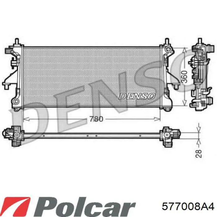 577008A4 Polcar радіатор охолодження двигуна