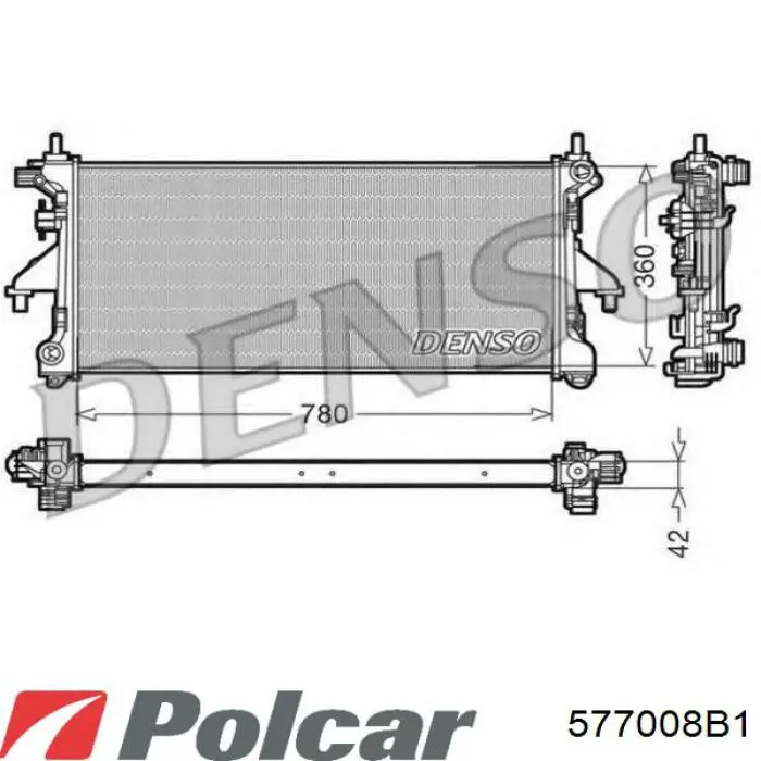 Радіатор 577008B1 Polcar
