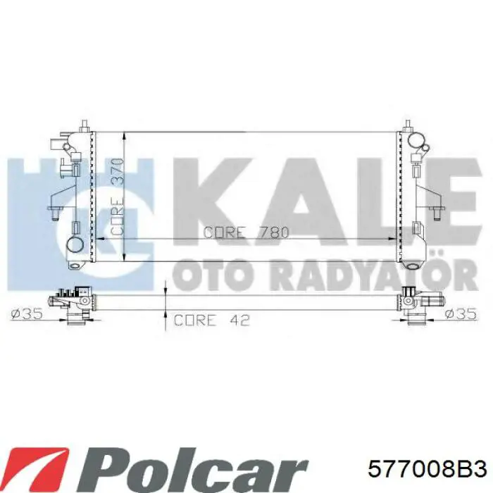 577008B3 Polcar радіатор охолодження двигуна