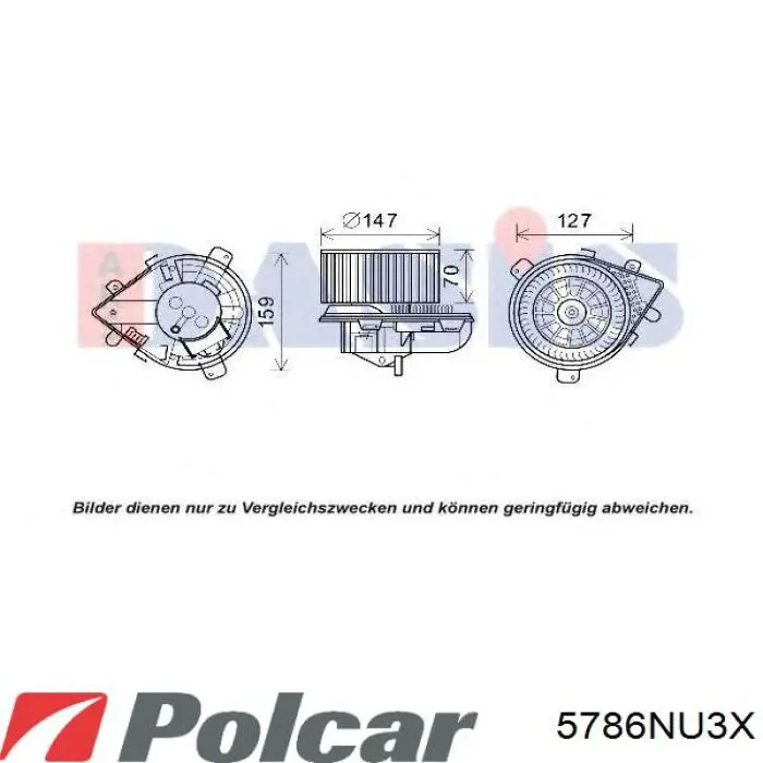 5786NU3X Polcar двигун вентилятора пічки (обігрівача салону)