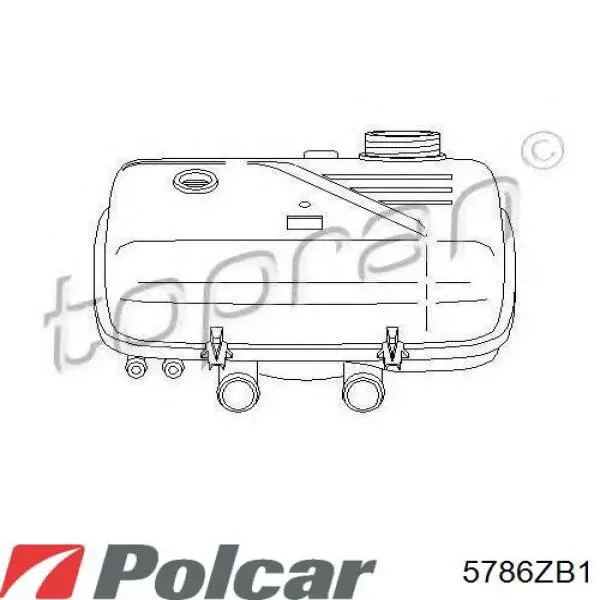 2380ZB2 Polcar бачок системи охолодження, розширювальний