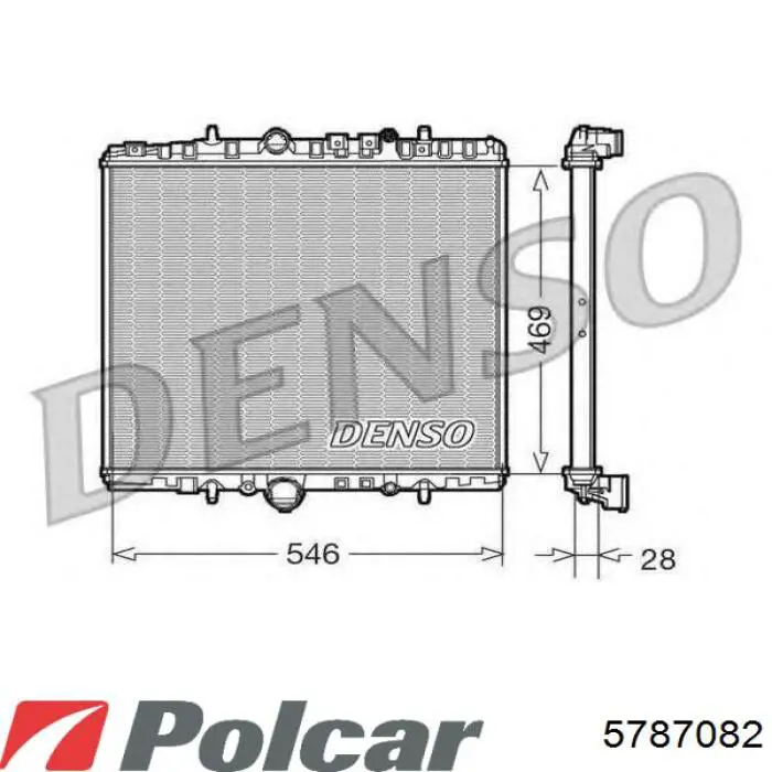 Купити 5787082 Polcar Радіатор двигуна