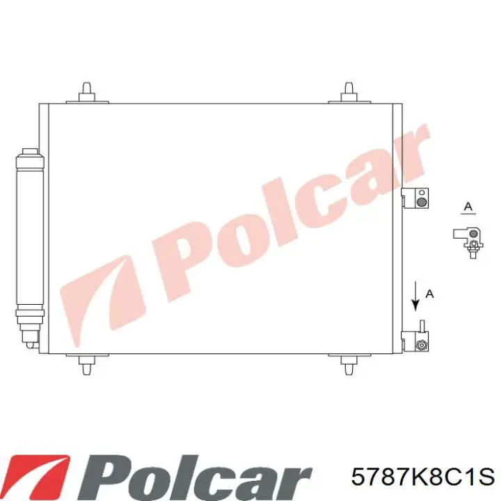 5787K8C1S Polcar радіатор кондиціонера