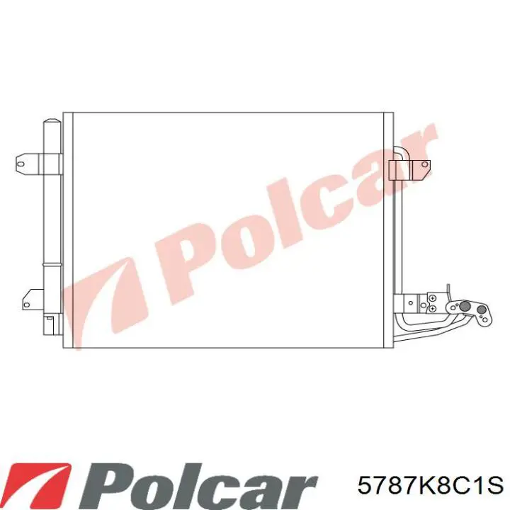 Радіатор кондиціонера 5787K8C1S Polcar