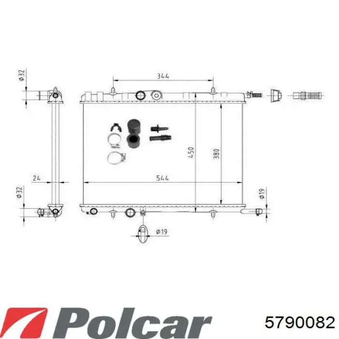 Радіатор охолодження Polcar 5790082