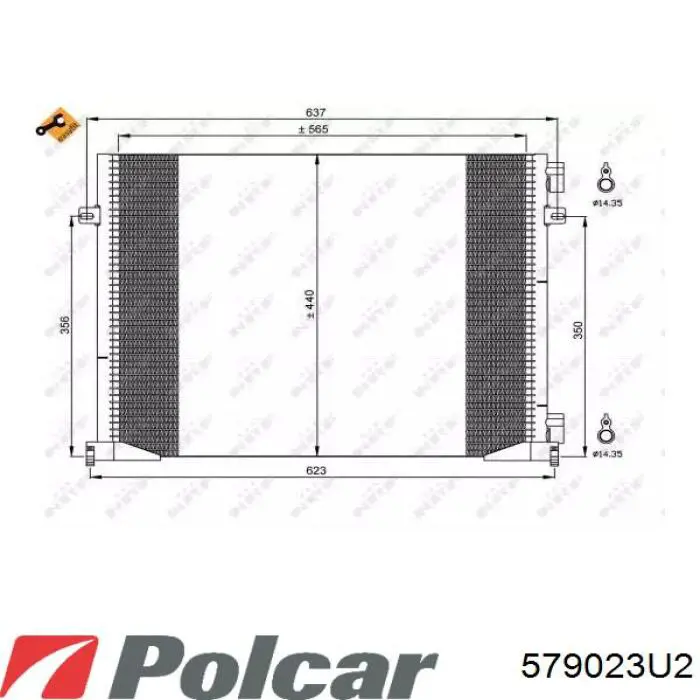 Вентилятор охолодження радіатора 579023U2 Polcar