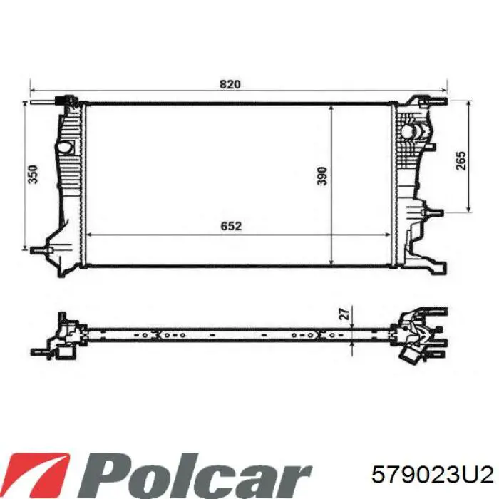 Вентилятор радіатора Polcar 579023U2 ціна, від 30.13 USD