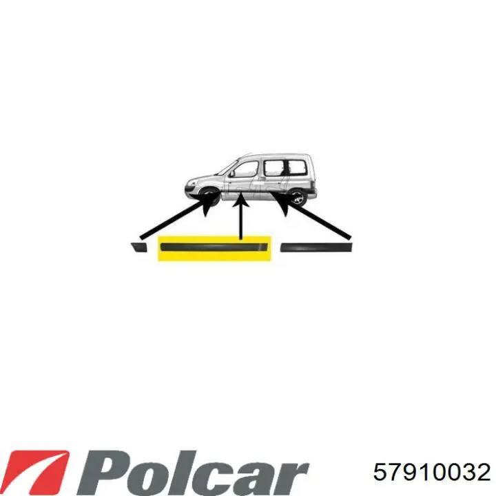Молдинг задніх правих дверей, нижній Peugeot/Citroen 8546F5 ціна, від 15.38 USD