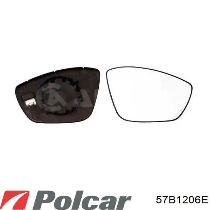 Дзеркальний елемент правого дзеркала заднього виду Polcar 57B1206E ціна, від 10.36 USD