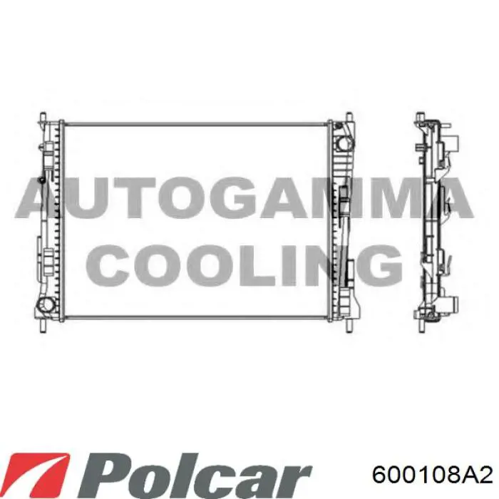 600108A2 Polcar Радіатор охолодження двигуна