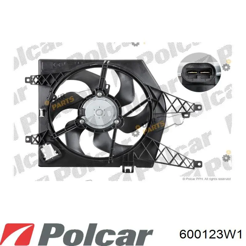 600123W1 Polcar Електровентилятор радіатора