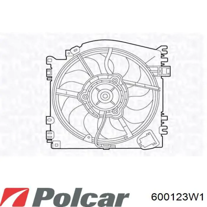 Вентилятор радіатора Polcar 600123W1 ціна, від 60.53 USD