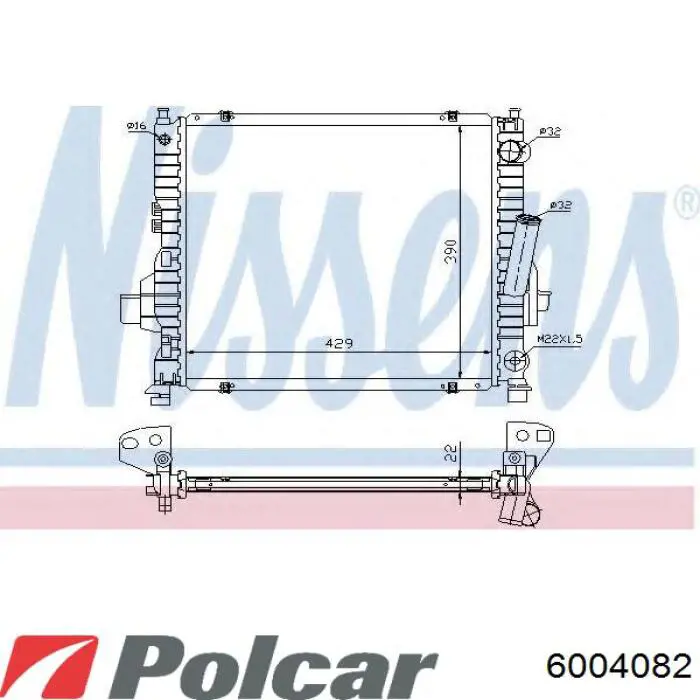 Купити 6004082 Polcar Радіатор двигуна