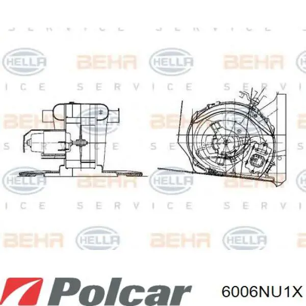 6006NU1X Polcar Електромотор пічки