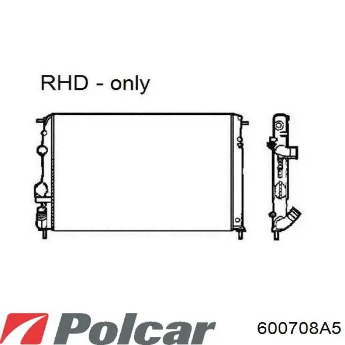 600708A5 Polcar радіатор охолодження двигуна
