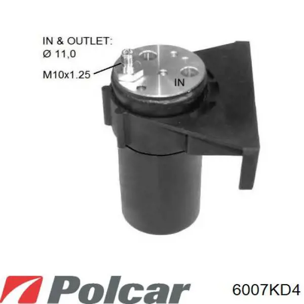 Ресивер-осушувач кондиціонера 6007KD4 Polcar