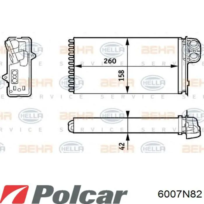 Радіатор пічки AH67000S Mahle Original