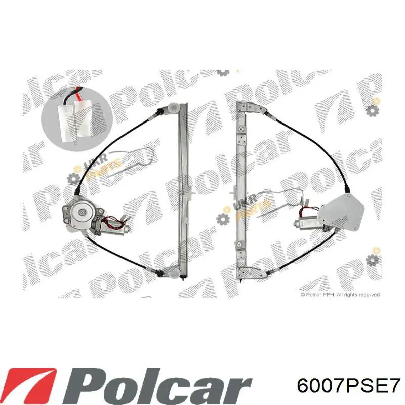 Склопідйомник передньої лівої двері 6007PSE7 Polcar