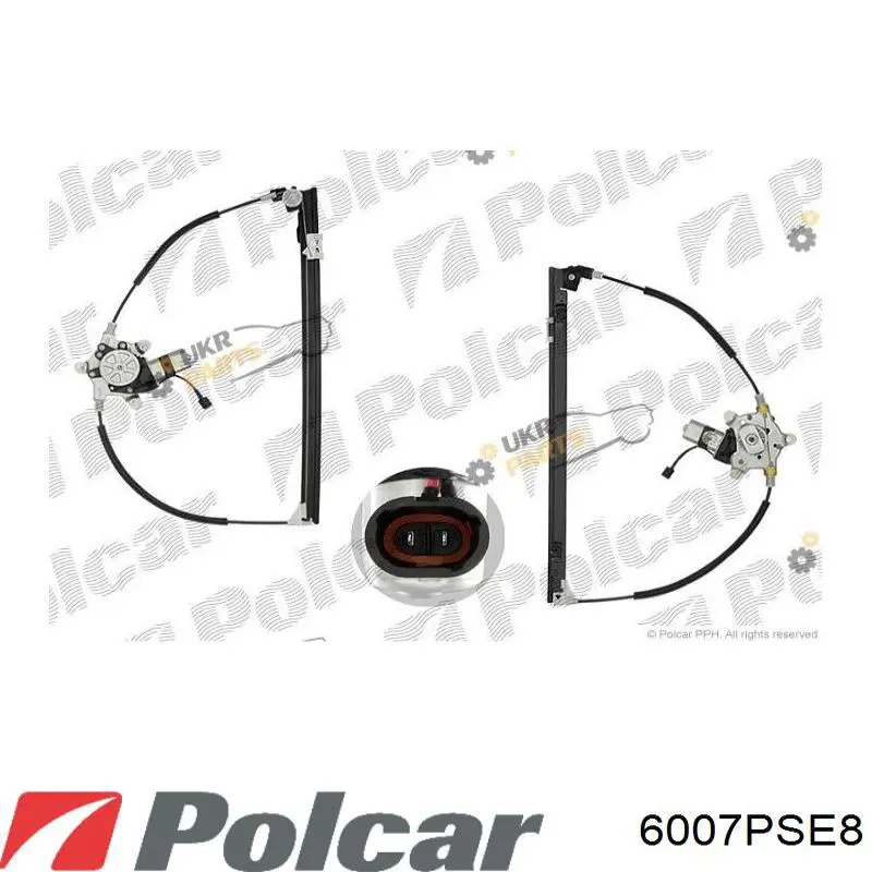 Склопідйомник (механізм переміщення скла) Polcar 6007PSE8 ціна, від 33.32 USD