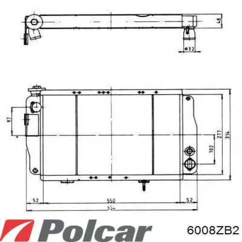 Купити 6008ZB2 Polcar Водяний бачок системи охолодження