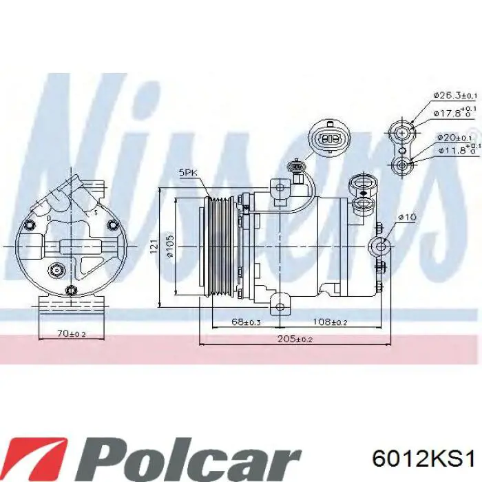 Компресор кондиціонера 7711135105 Renault (RVI)