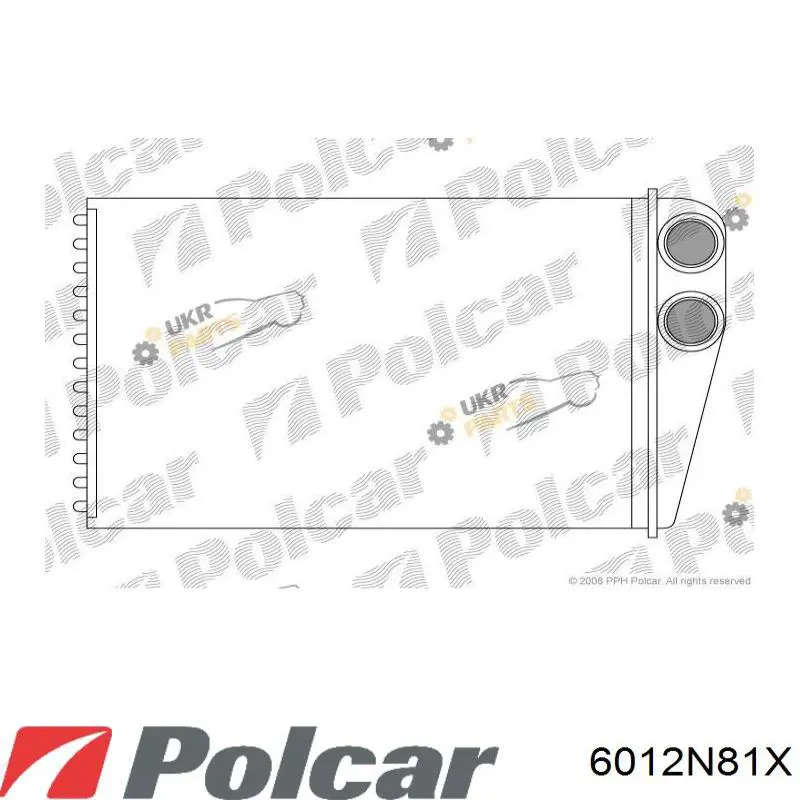 Радіатор пічки (обігрівача) Polcar 6012N81X ціна, від 31.14 USD