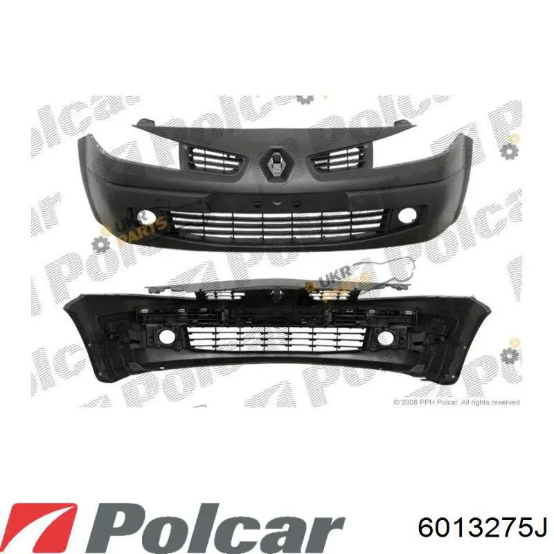 Заглушка / решітка протитуманних фар бампера переднього Polcar 6013275J ціна, від 16.76 USD