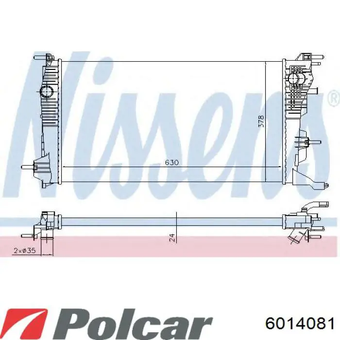 6014081 Polcar радіатор охолодження двигуна