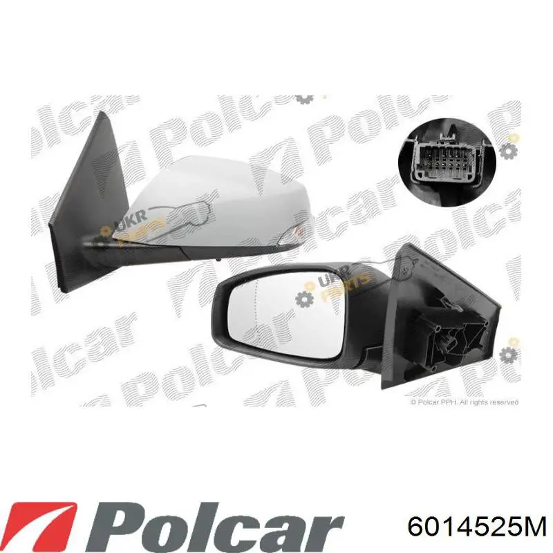 Праве бічне дзеркало Polcar 6014525M ціна, від 99.28 USD