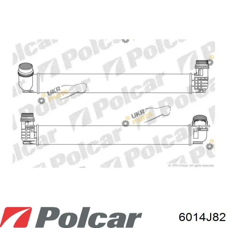 6014J82 Polcar радіатор интеркуллера