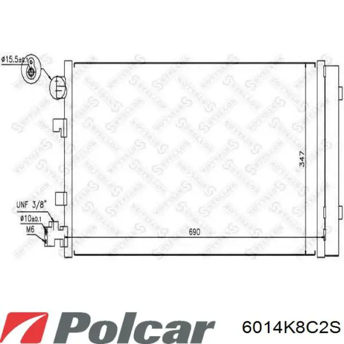 Купити 6014K8C2S Polcar Радіатор системи охолодження кондиціонера