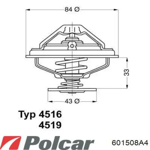 601508A4 Polcar радіатор охолодження двигуна