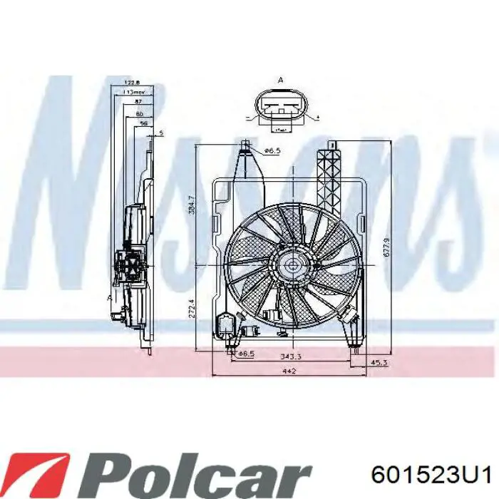 Вентилятор охолодження радіатора 069422726010 Magneti Marelli