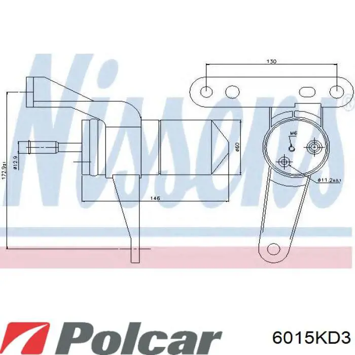 6015KD3 Polcar ресивер-осушувач кондиціонера