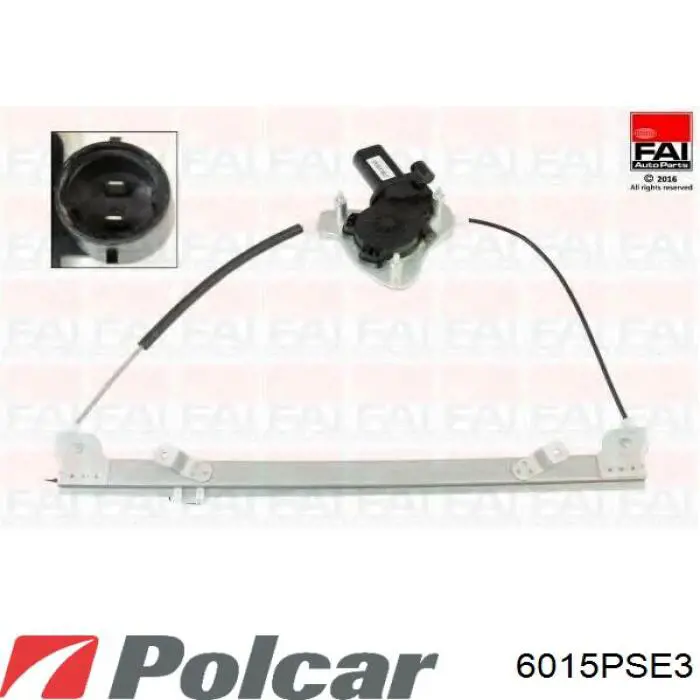Купити 6015PSE3 Polcar Механізм стеклопідйомника водійських дверей