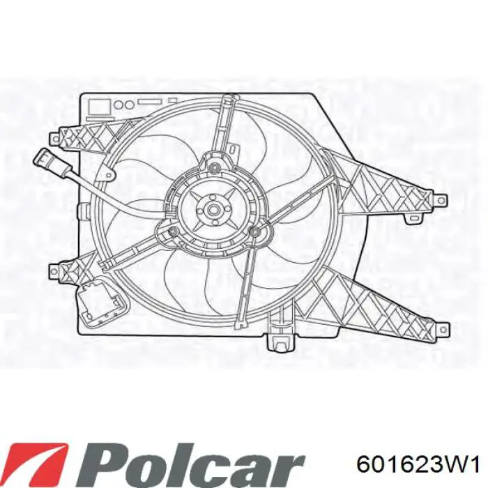 Вентилятор радіатора Polcar 601623W1 ціна, від 50.84 USD