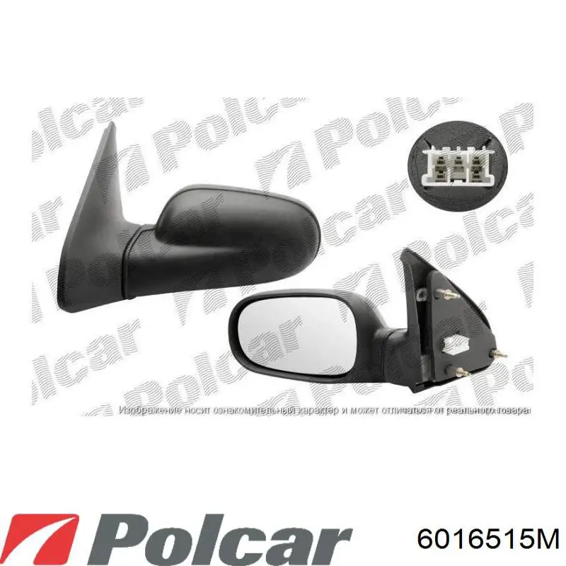 Ліве бічне дзеркало Polcar 6016515E ціна, від 31.14 USD