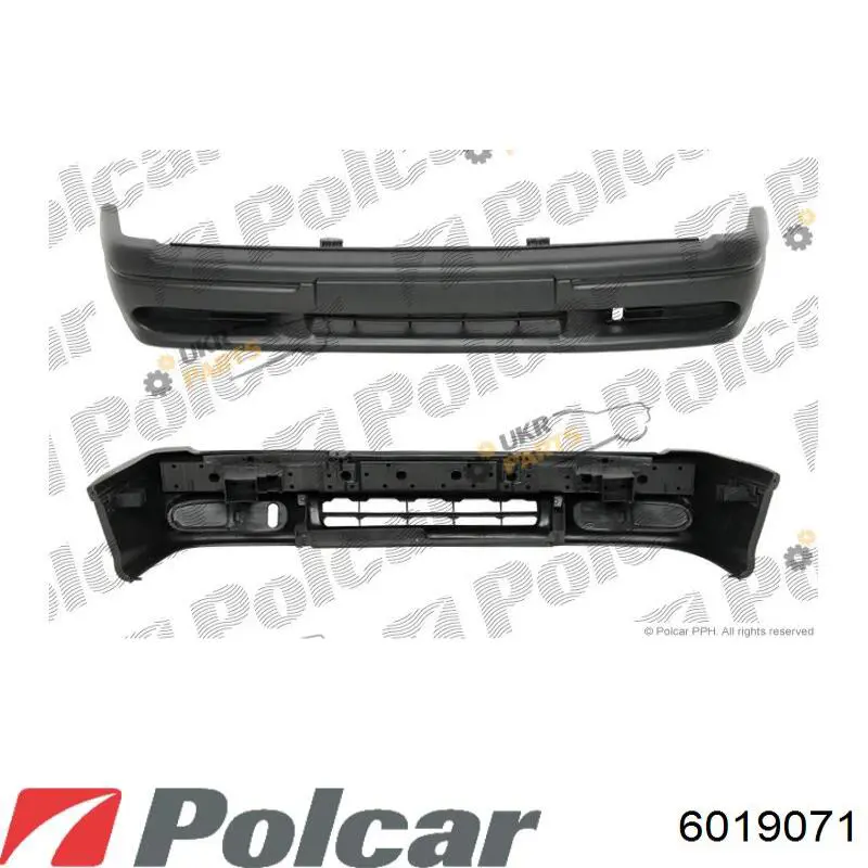 6019071 Polcar Бампер передній, нижня частина