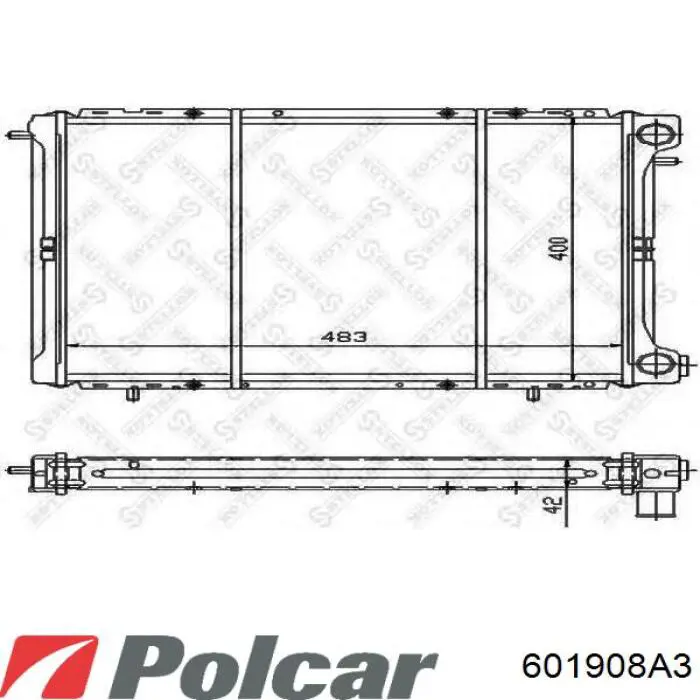 601908A3 Polcar радіатор охолодження двигуна