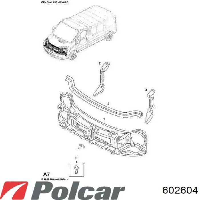 Панель передня Polcar 602604 ціна, від 115.90 USD