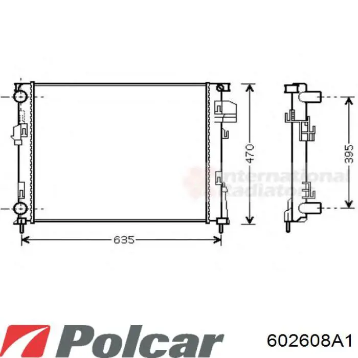 Радіатор 602608A1 Polcar