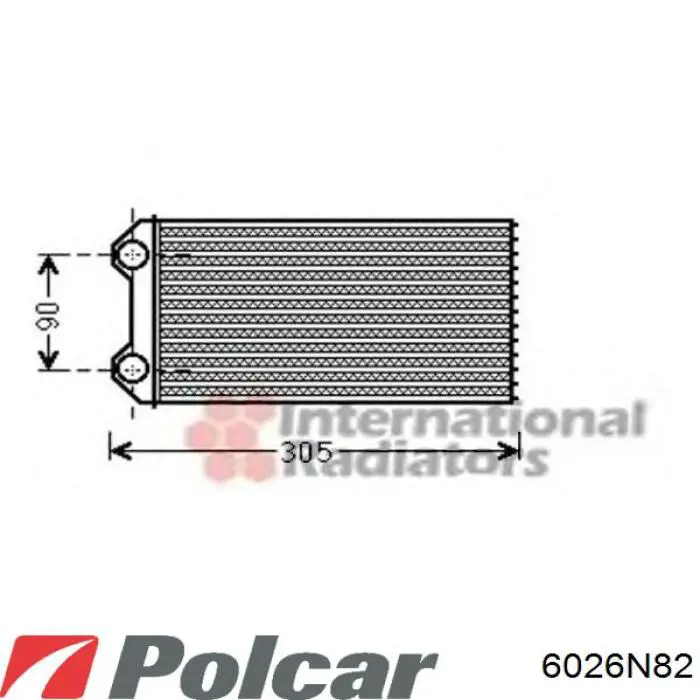 Радіатор пічки 6026N82 Polcar