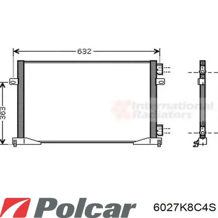Конденсатор кондиціонера Polcar 6027K8C4S ціна, від 73.36 USD