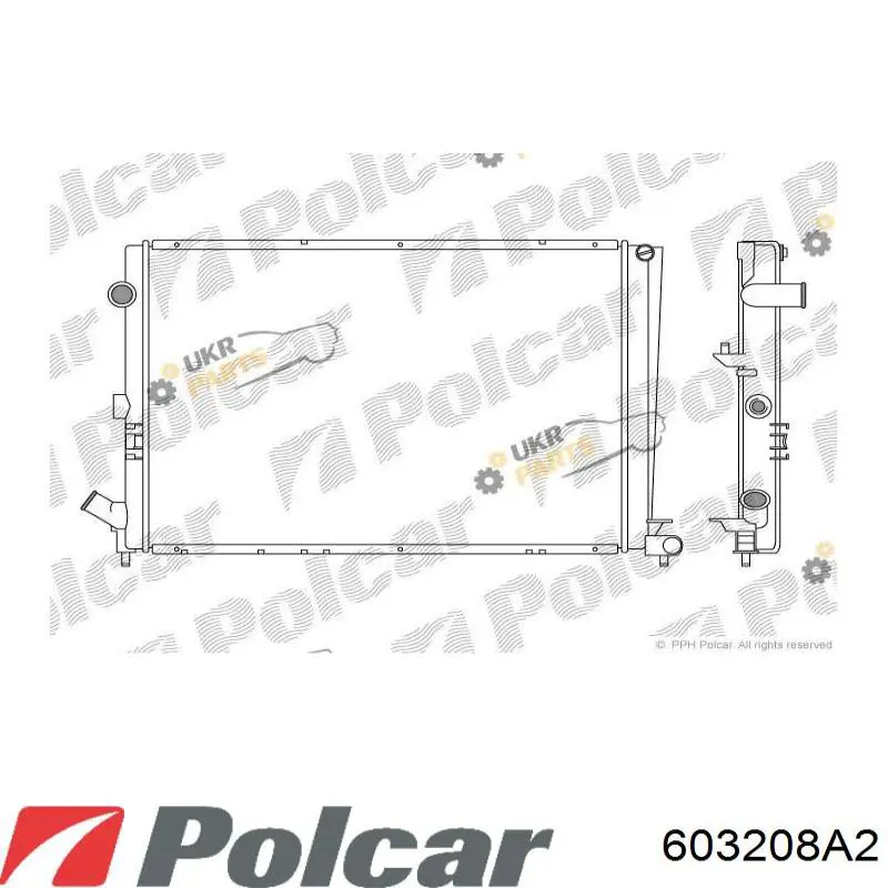 603208A2 Polcar Радіатор охолодження двигуна