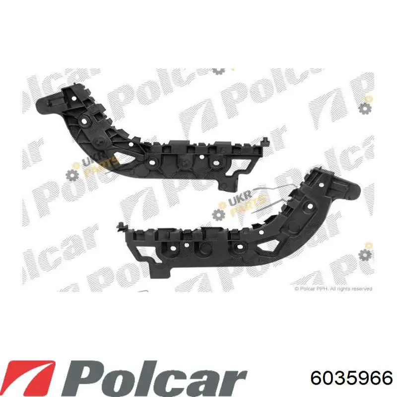 Направляюча заднього бампера, права 6035966 Polcar
