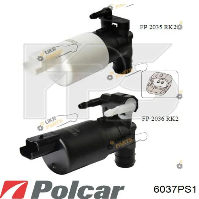 Моторчик омивача переднього скла Polcar 6037PS1 ціна, від 6.33 USD