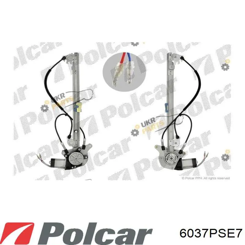 6037PSE7 Polcar Механізм склопідйомника двері задньої, лівої
