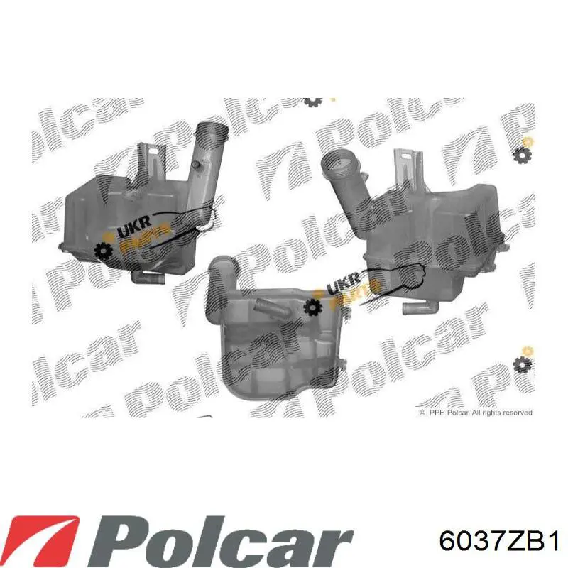 Бачок системи охолодження двигуна розширювальний Polcar 6037ZB1 ціна, від 18.24 USD